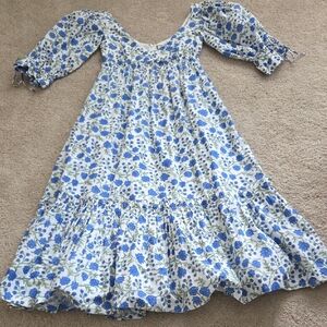 Eddy Hayley Puff Sleeve Midi Dress